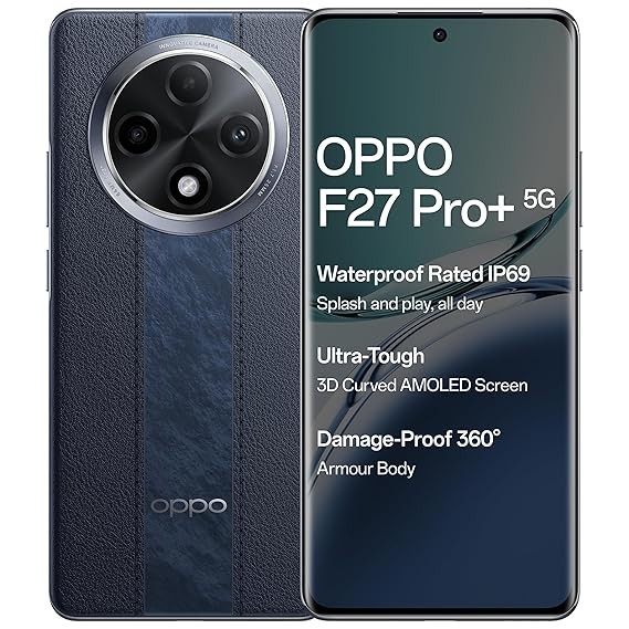 OPPO F27 Pro+ 5G ( 8GB RAM, 128GB Storage) | 6.7" FHD+ AMOLED Toughest 3D Curved Display|64MP AI Featured Camera|IP69 | 67W SUPERVOOC